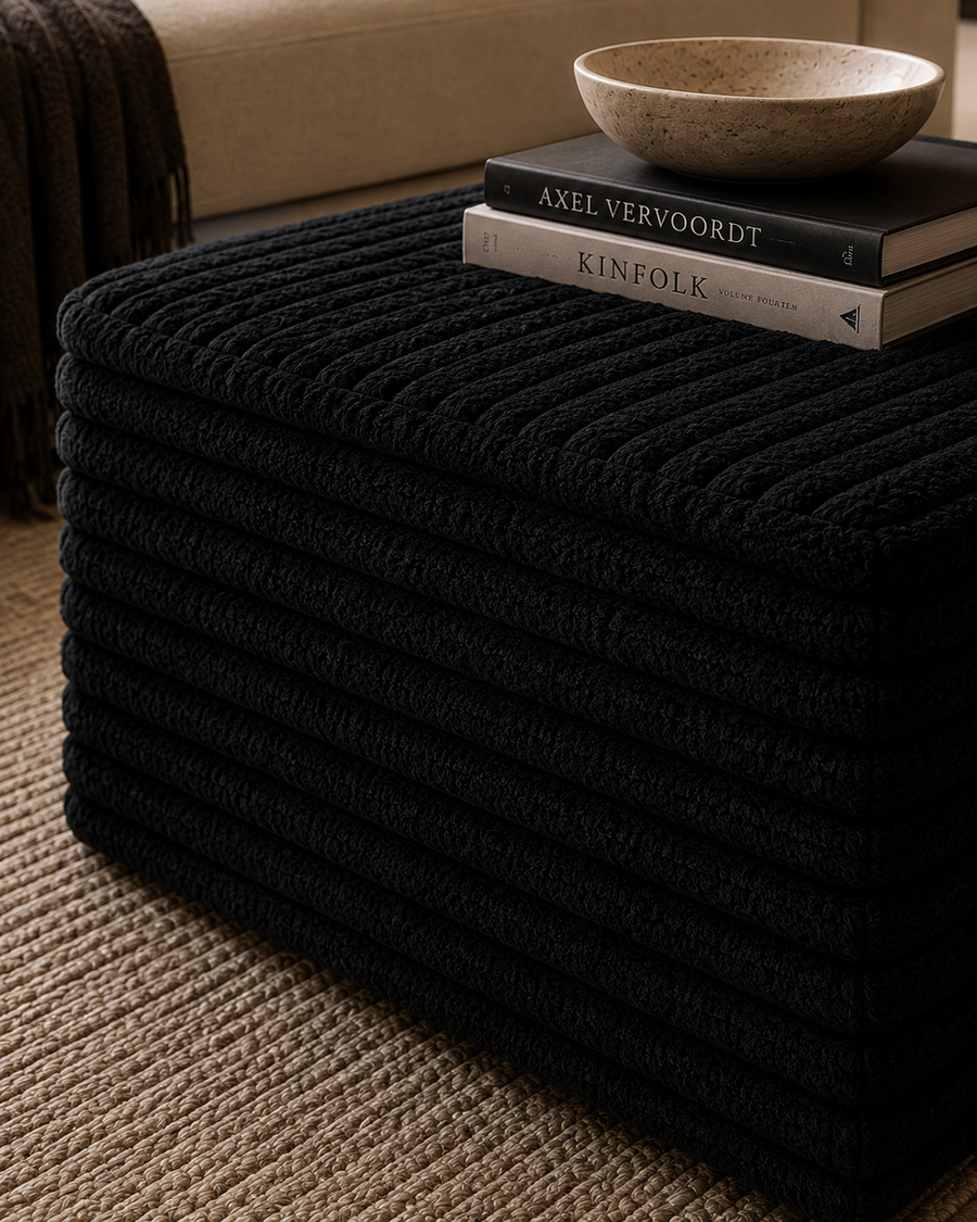 Riven Corduroy Ottoman